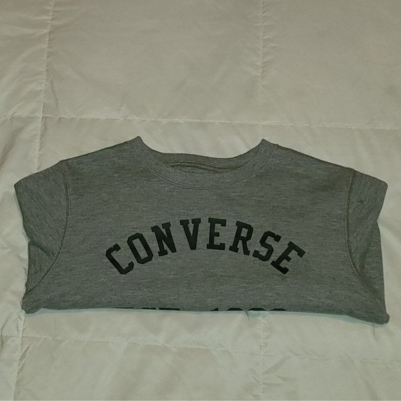 Converse Vintage Chuck Taylor Sweater (Big Boys) DK GREY  - Size  M (10-12) - Picture 4 of 6